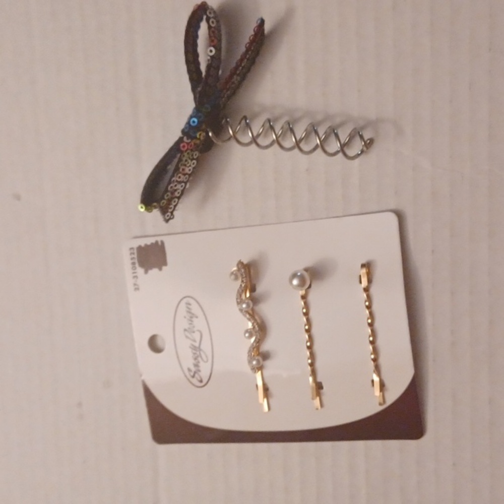 4/$30 New Hair Pins & Bun Bow - Hair Accessories